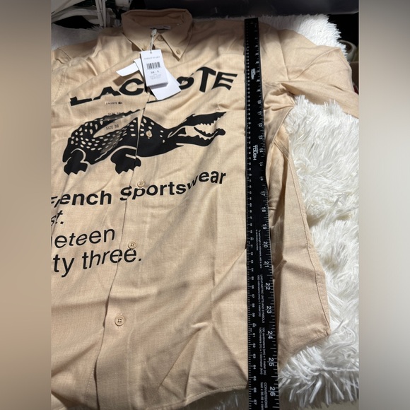 LACOSTE | Button-down Unisex Wool Street Style Long Sleeves Cotton - Picture 6 of 9